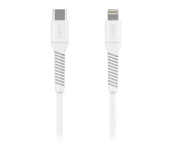 FIXED Liquid Silicone Cable USB-C-Lightning, 1,2m USB 2.0, PD 60W FIXDLS2-CL12-WH - 1484708 - zdjęcie